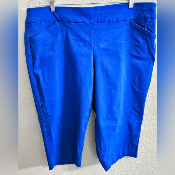 CJ Banks Pants - Cute Capris! Women's Signature Slimming by CJ Banks Bright Blue  22W